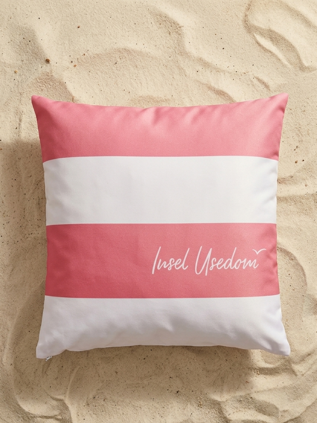 Kissen "Insel Usedom" coral
